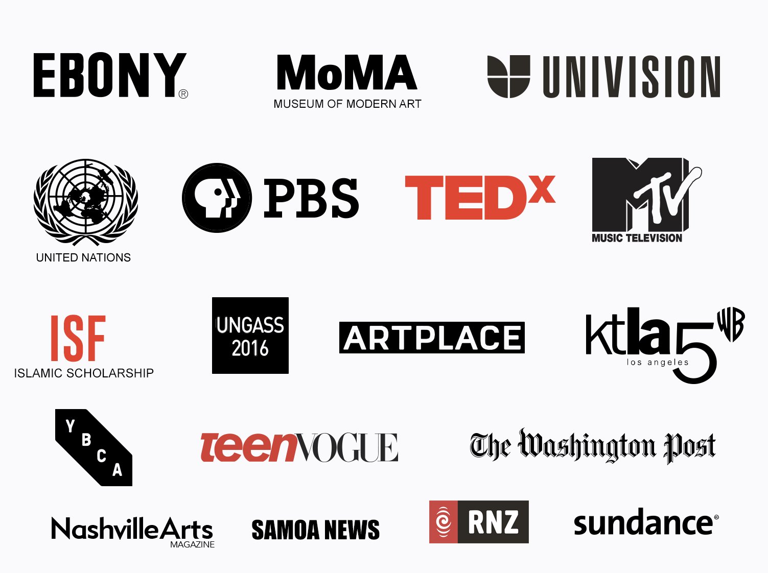 Press coverage logos