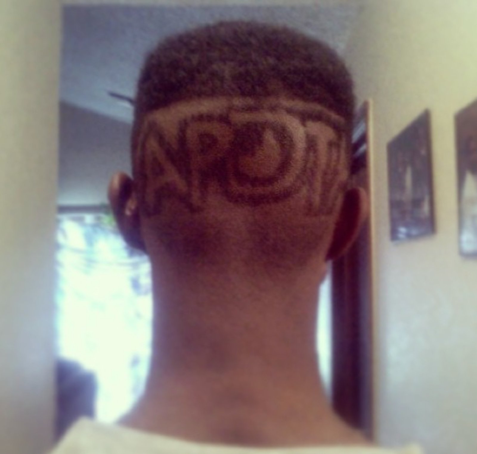 A customer who cut the APDTA™ Brand into his hair.