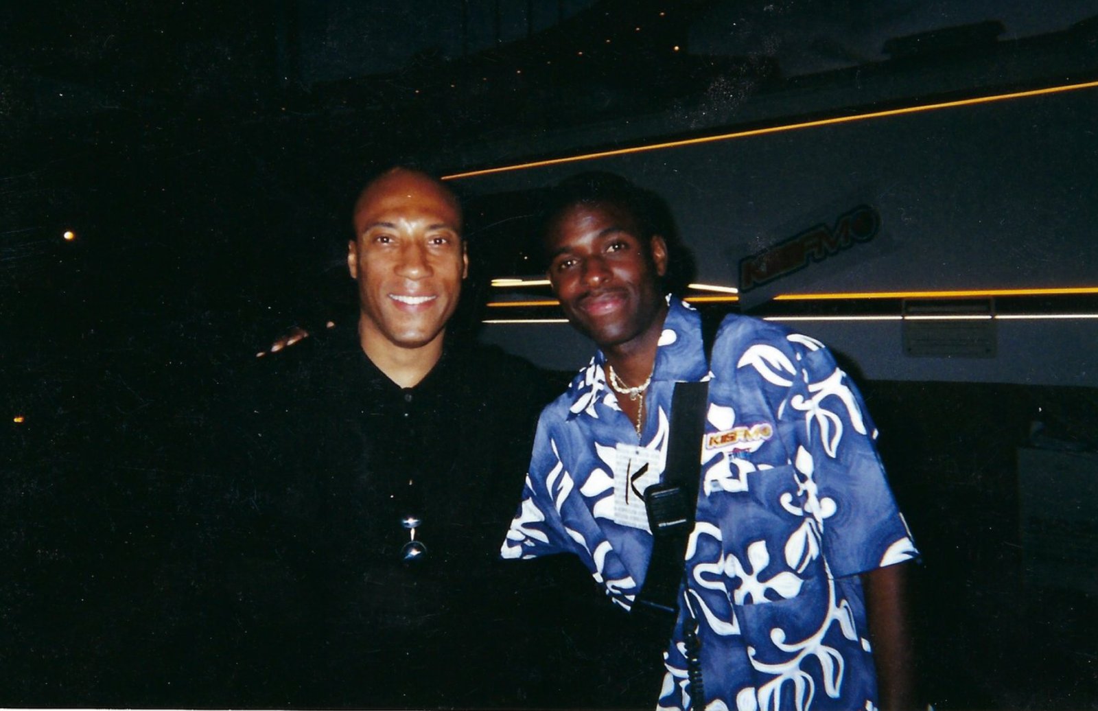 Posing with Television mogul Byron Allen