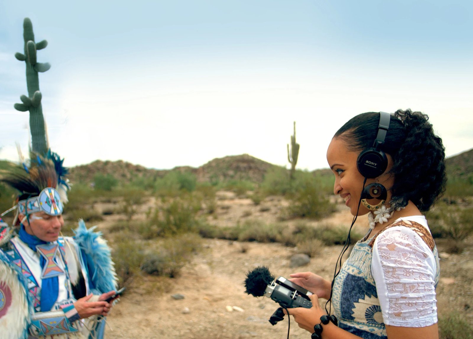 Directing  MTV Video Music Award Winner Christian Parrish Takes the Gun, known professionally as  Supaman  in Arizona.